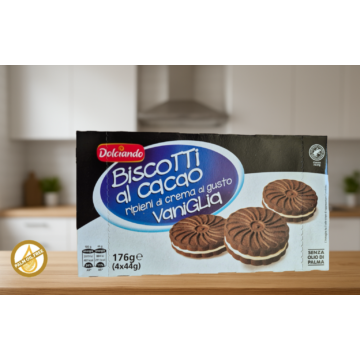 Kakaós keksz vanília krémmel 176g (4x44g)