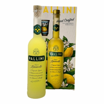 Pallini Limoncello díszdoboz és pohár 0.5l 26%