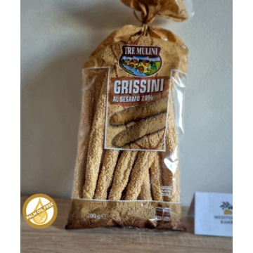 GRISSINI 20% szezámmaggal és 4% olívaolajjal. 200G