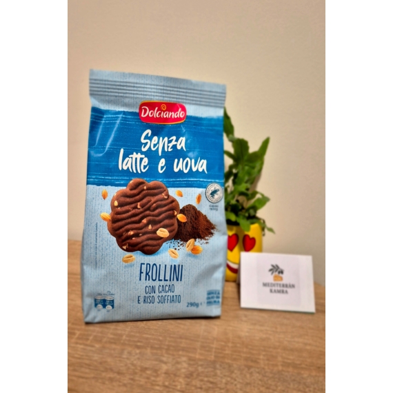 Dolciando Tej és Tojás mentes kakaós keksz 290g