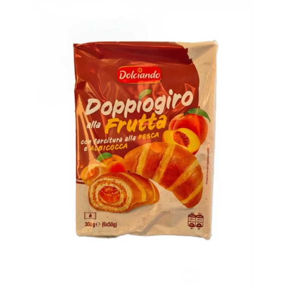 Őszibarackos és sárgabarackos töltelékkel töltött croissant 300g (6*50g) 