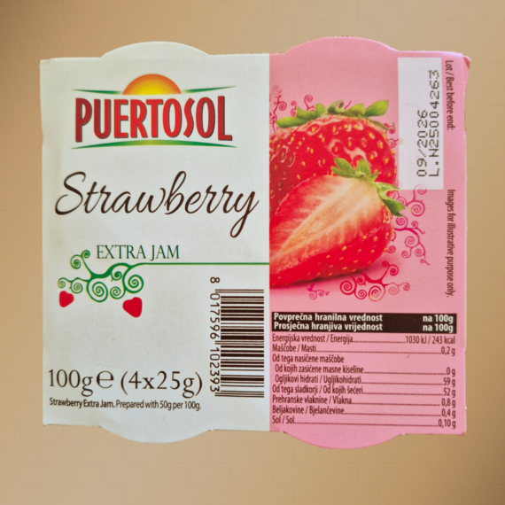 Puertosol  extra eper jam  100g 4x25g 