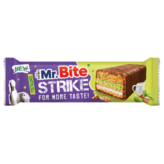 Mr. Bite STRIKE Pisztáciás csoki szelet 38 gr
